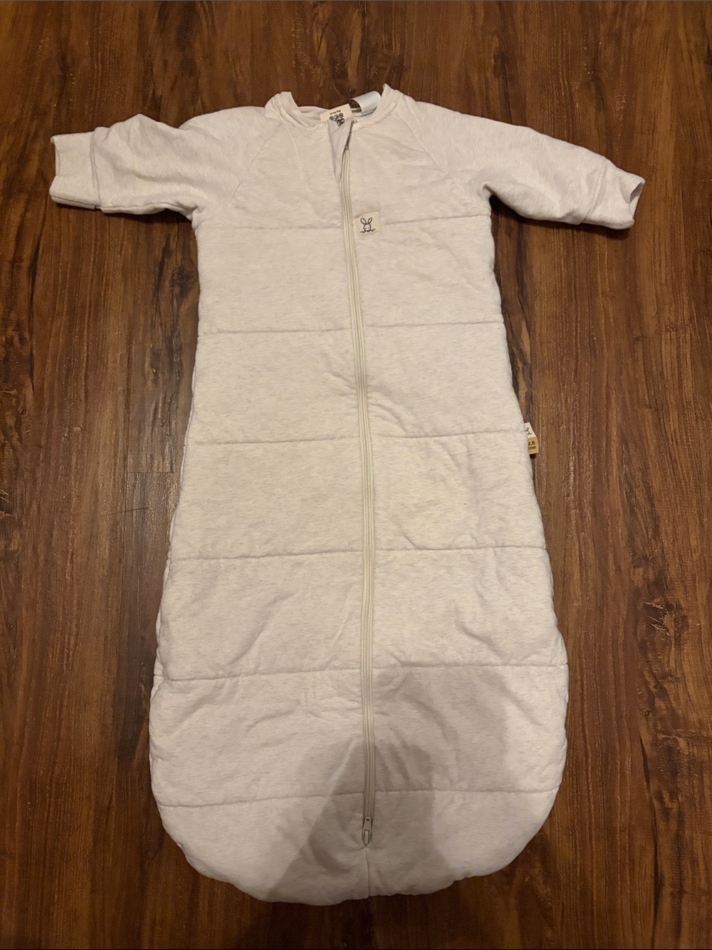 Light Gray Baby Sleep Sack with Front Zip